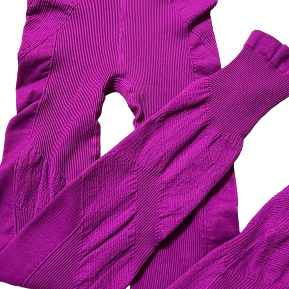 Free People High Rise 7/8 Ribbed Legging XS/S Purple NWOT - Picture 3 of 7
